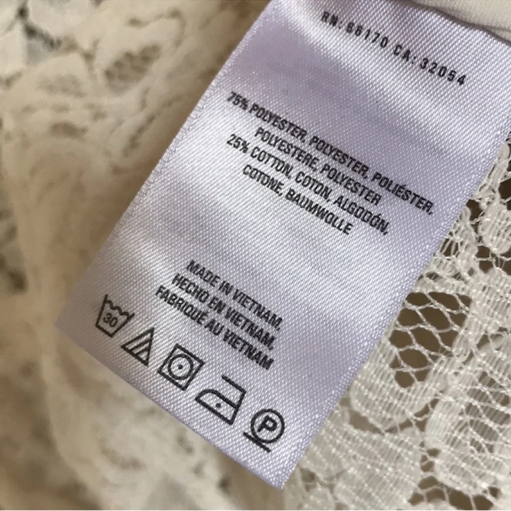Anthropologie Meadow Rue Ivie Elegant White Lace Top